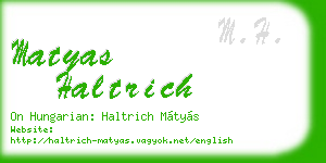 matyas haltrich business card