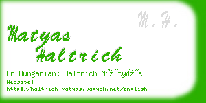 matyas haltrich business card